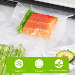 Bonsenkitchen Sacs Sous Vide Alimentaire, 100 Sacs -28 x 40 cm, pour Machines Sous Vide et Cuisson Sous Vide, Sans BPA, VB3214 (