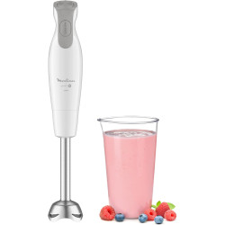 Moulinex - Mixeur plongeant Daily Chef 600W - Mixage rapide - Blanc | Mixage rapide avec 4 lames inox Powelix brevetées - Moteur