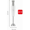 Moulinex - Mixeur plongeant Daily Chef 600W - Mixage rapide - Blanc | Mixage rapide avec 4 lames inox Powelix brevetées - Moteur