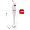 Moulinex - Mixeur plongeant Turbomix 350W - Mixage rapide -Blanc | Mixer plongeant pour soupes et purées - Gobelet 800 ml - Lame
