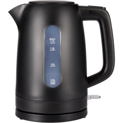 Amazon Basics Bouilloire Électrique 1,7L, 2200 W, Sans BPA avec Base 360°, Arrêt Automatique et Filtre Anti-Calcaire Amovible, N