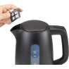Amazon Basics Bouilloire Électrique 1,7L, 2200 W, Sans BPA avec Base 360°, Arrêt Automatique et Filtre Anti-Calcaire Amovible, N