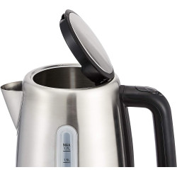 Amazon Basics Bouilloire électrique portable en acier inoxydable - 1.7 Litres, Argenté