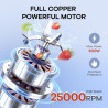 Ganiza Mixeur 900W, Mini Blender pour Smoothies, avec 3 Gourdes Portables (2×500ml+1×700ml), Lame à 4 Couteaux en Acier Inoxydab