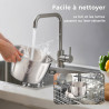 YASHE Hachoir Électrique 500W, Robot de Cuisine avec Bol en Acier Inoxydable 1,8L, Hachoir à Viande avec 4 Lames Doubles, 2 Vite