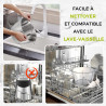 YASHE Hachoir Électrique 1,8L+2L, Robot de Cuisine avec Récipients en Verre et en Acier Inoxydable, Hachoir à Viande 500W à 2 Vi