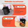 BYKITCHEN Papier cuisson pour air fryer Ninja SL400EU 9,5L, 220 pièces | Pour Ninja Double Stack XL, AF300EU et DZ300EU, papier 