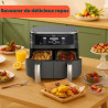 BYKITCHEN Papier cuisson pour air fryer Ninja SL400EU 9,5L, 220 pièces | Pour Ninja Double Stack XL, AF300EU et DZ300EU, papier 
