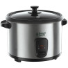 Russell Hobbs Cuiseur de Riz [Grande Capacité] Inox (1,8L, 10 portions, cuillère à riz & Dosette incl., Arrêt & Maintien au Chau