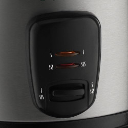 Russell Hobbs Cuiseur de Riz [Grande Capacité] Inox (1,8L, 10 portions, cuillère à riz & Dosette incl., Arrêt & Maintien au Chau