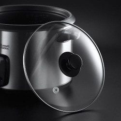 Russell Hobbs Cuiseur de Riz [Grande Capacité] Inox (1,8L, 10 portions, cuillère à riz & Dosette incl., Arrêt & Maintien au Chau