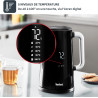 Tefal - Bouilloire Smart'n Light Noire - Écran digital - 1,7 L