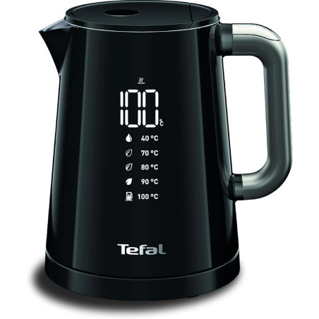 Tefal - Bouilloire électrique Smart'N Light Noire - Écran digital - 1 L