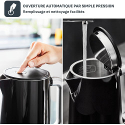 Tefal - Bouilloire électrique Smart'N Light Noire - Écran digital - 1 L