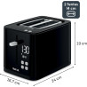 Tefal - Smart'n Light - Grille-pain 2 fentes avec écran digital - Noir
