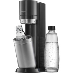 Sodastream DUO Machine à Soda | 1 Bouteille + 1 Verre | Noire