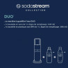 Sodastream DUO Machine à Soda | 1 Bouteille + 1 Verre | Noire