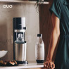Sodastream DUO Machine à Soda | 1 Bouteille + 1 Verre | Noire