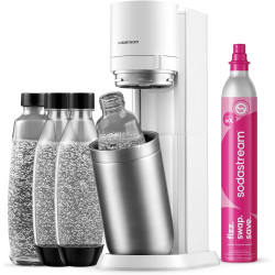Sodastream DUO Machine à Soda | 2 Bouteilles + 2 Verre + Cylindre | Blanche