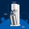 Sodastream DUO Machine à Soda | 2 Bouteilles + 2 Verre + Cylindre | Blanche
