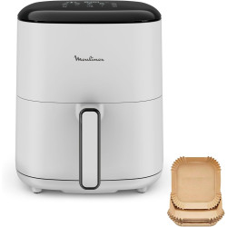 Moulinex - Easy Fry Pop air fryer - 10 programmes - 5 L - Gris | Friteuse sans huile mono tiroir pour 6 personnes - 10 programme
