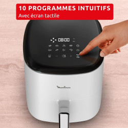 Moulinex - Easy Fry Pop air fryer - 10 programmes - 5 L - Gris | Friteuse sans huile mono tiroir pour 6 personnes - 10 programme