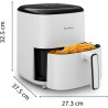 Moulinex - Easy Fry Pop air fryer - 10 programmes - 5 L - Gris | Friteuse sans huile mono tiroir pour 6 personnes - 10 programme