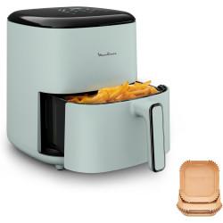 Moulinex - Easy Fry Pop air fryer - 10 programmes - 5 L - Eucalyptus | Friteuse sans huile mono tiroir pour 6 personnes - 10 pro