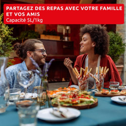 Moulinex - Easy Fry Pop air fryer - 10 programmes - 5 L - Eucalyptus | Friteuse sans huile mono tiroir pour 6 personnes - 10 pro