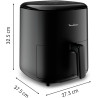 Moulinex - Easy Fry Max air fryer - 10 programmes - 5 L - Noir | Friteuse sans huile mono tiroir pour 6 personnes - 10 programme