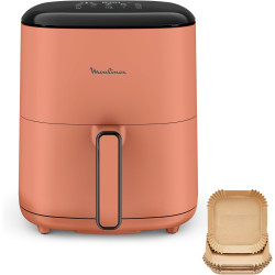 Moulinex - Easy Fry Pop air fryer - 10 programmes - 5 L - Terracotta | Friteuse sans huile mono tiroir pour 6 personnes - 10 pro