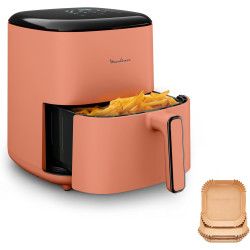 Moulinex - Easy Fry Pop air fryer - 10 programmes - 5 L - Terracotta | Friteuse sans huile mono tiroir pour 6 personnes - 10 pro