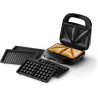 Philips Croque-Monsieur 5000, 3-en-1, 3 Jeux de Plaques, 750W, Noir | Plaques polyvalantes: Toaster, Croque monsieur & Gaufrier,