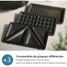 Philips Croque-Monsieur 5000, 3-en-1, 3 Jeux de Plaques, 750W, Noir | Plaques polyvalantes: Toaster, Croque monsieur & Gaufrier,