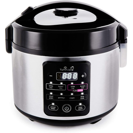 Yum Asia Kumo YumCarb Cuiseur à riz avec bol en céramique et logique floue avancée, (5,5 tasses, 1 litre), 5 fonctions de cuisso