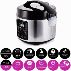 Yum Asia Kumo YumCarb Cuiseur à riz avec bol en céramique et logique floue avancée, (5,5 tasses, 1 litre), 5 fonctions de cuisso