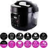 Yum Asia Kumo YumCarb Cuiseur à riz avec bol en céramique et logique floue avancée, (5,5 tasses, 1 litre), 5 fonctions de cuisso