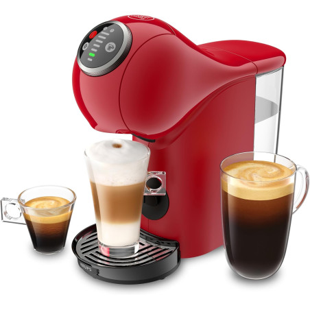 Krups - Nescafé Dolce Gusto Machine à café Genio S Plus - 15 bars - Rouge | Cafetiere capsule multi-boissons - Espresso Boost in