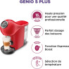 Krups - Nescafé Dolce Gusto Machine à café Genio S Plus - 15 bars - Rouge | Cafetiere capsule multi-boissons - Espresso Boost in