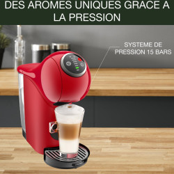 Krups - Nescafé Dolce Gusto Machine à café Genio S Plus - 15 bars - Rouge | Cafetiere capsule multi-boissons - Espresso Boost in