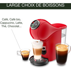 Krups - Nescafé Dolce Gusto Machine à café Genio S Plus - 15 bars - Rouge | Cafetiere capsule multi-boissons - Espresso Boost in