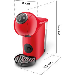 Krups - Nescafé Dolce Gusto Machine à café Genio S Plus - 15 bars - Rouge | Cafetiere capsule multi-boissons - Espresso Boost in
