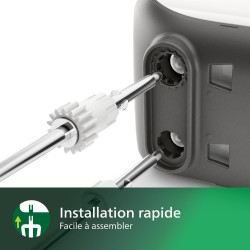 Philips Série 5000 Batteur Mixeur - Puissance 450 W, Fouets Coniques pour Pâte Aérée, 5 Vitesses + Turbo, Éjection Facile des Ac