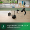 Philips Batteur électrique 5000, 3en1, 500W, 5 vitesses, Noir | 3en1 Mixeur plongeant, hachoir inclus & batteur, Écran LED, gobe