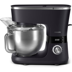 Philips Robot multifonction 7000 ProKnead, 1000W, 8 vitesses, 5,5L | Robot pâtissier avec mélangeur Perfect Fit, minuteur LED in