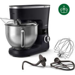 Philips Robot multifonction 7000 ProKnead, 1000W, 8 vitesses, 5,5L | Robot pâtissier avec mélangeur Perfect Fit, minuteur LED in