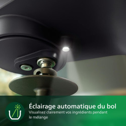 Philips Robot multifonction 7000 ProKnead, 1000W, 8 vitesses, 5,5L | Robot pâtissier avec mélangeur Perfect Fit, minuteur LED in