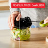 Tefal - Hachoir manuel 5 secondes - 900 ml - Lames en acier inoxydable | Coupe oignon et légumes avec système breveté - Lames in