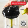 Tefal - Hachoir manuel 5 secondes - 900 ml - Lames en acier inoxydable | Coupe oignon et légumes avec système breveté - Lames in