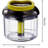 Tefal - Hachoir manuel 5 secondes - 900 ml - Lames en acier inoxydable | Coupe oignon et légumes avec système breveté - Lames in